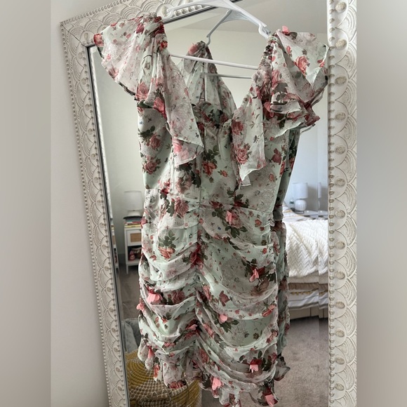 Runaway Oriana Dress in Mint Floral - Picture 2 of 5